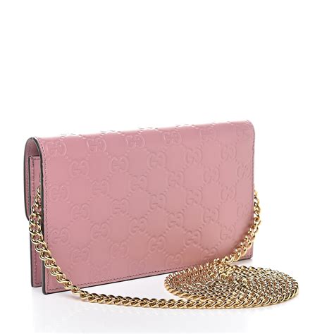 gucci wallet on chain pink|gucci guccissima wallet on chain.